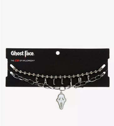 Ghost Face Call Me Chain Necklace Set