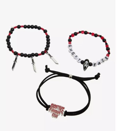 Ghostface Horror Club Bracelet Set